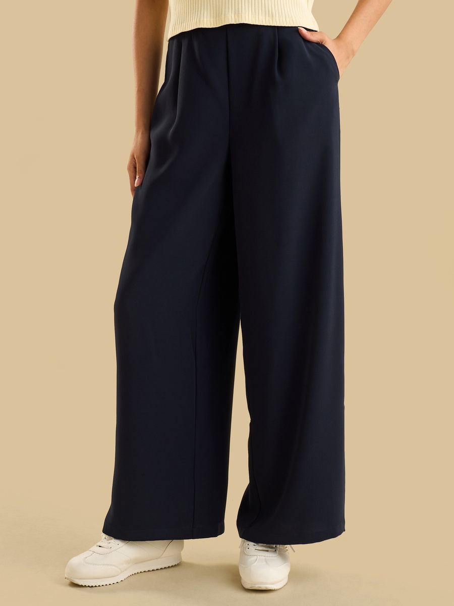Tape Panel Wide Leg Pants