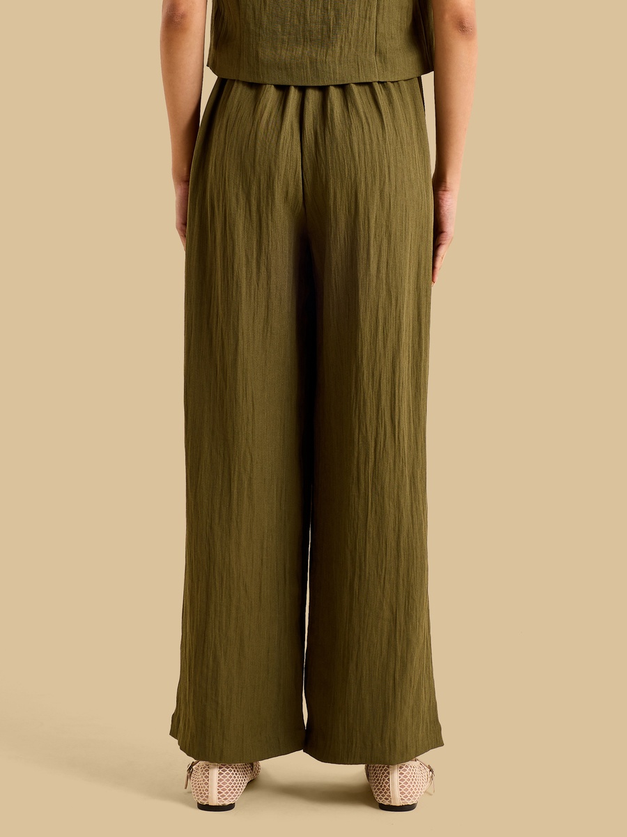 Pleated Wide Leg Pants