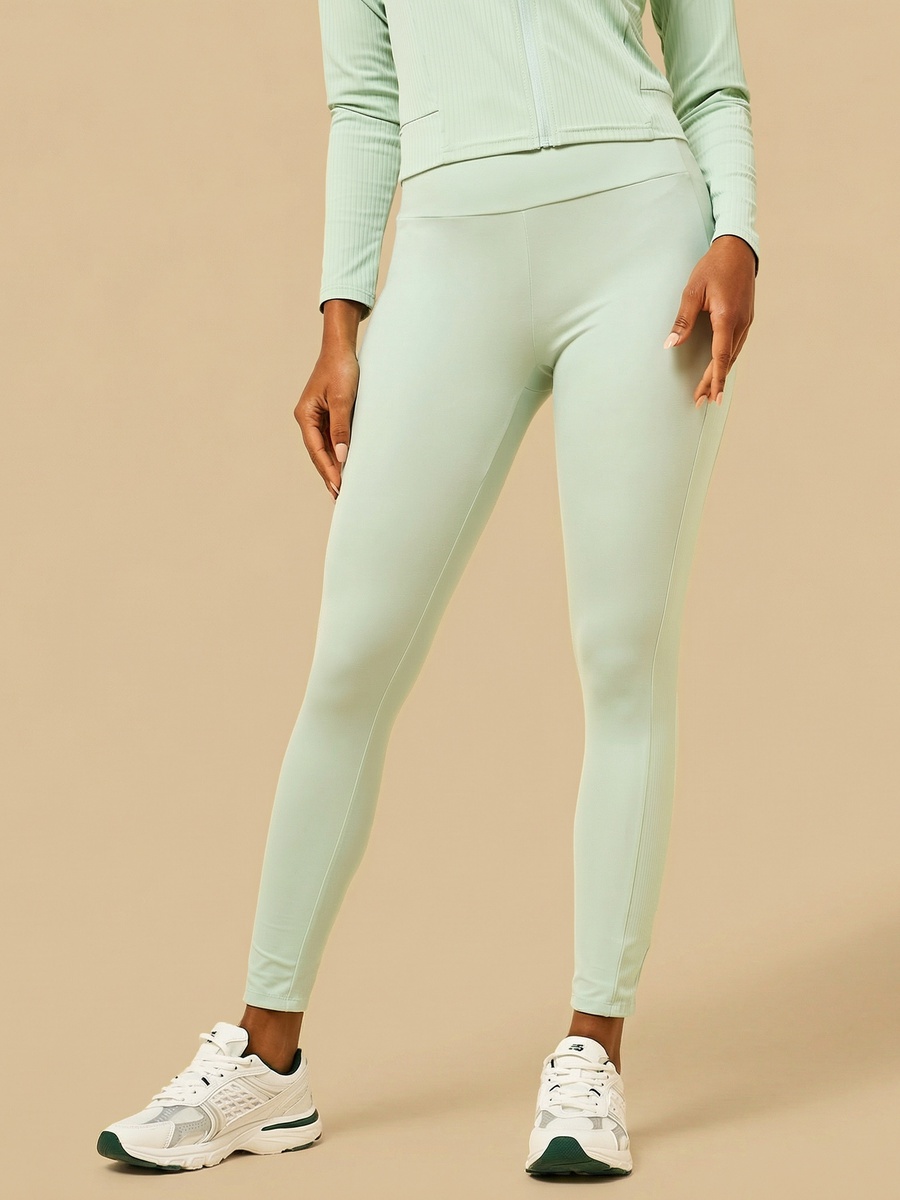 Ankle Length Ribbed Leggings