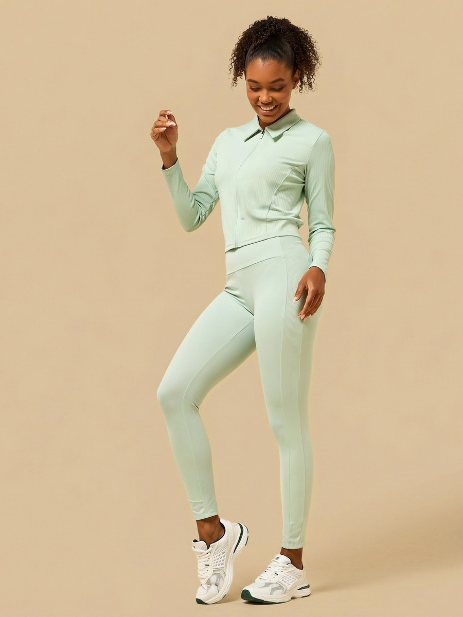 Ankle Length Ribbed Leggings