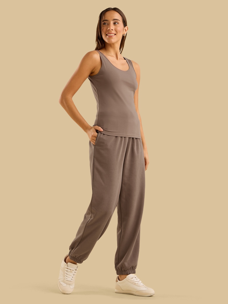 Terry Joggers with Elastic Hem