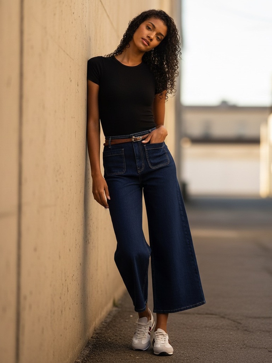 Marine Fit Jeans with Belt