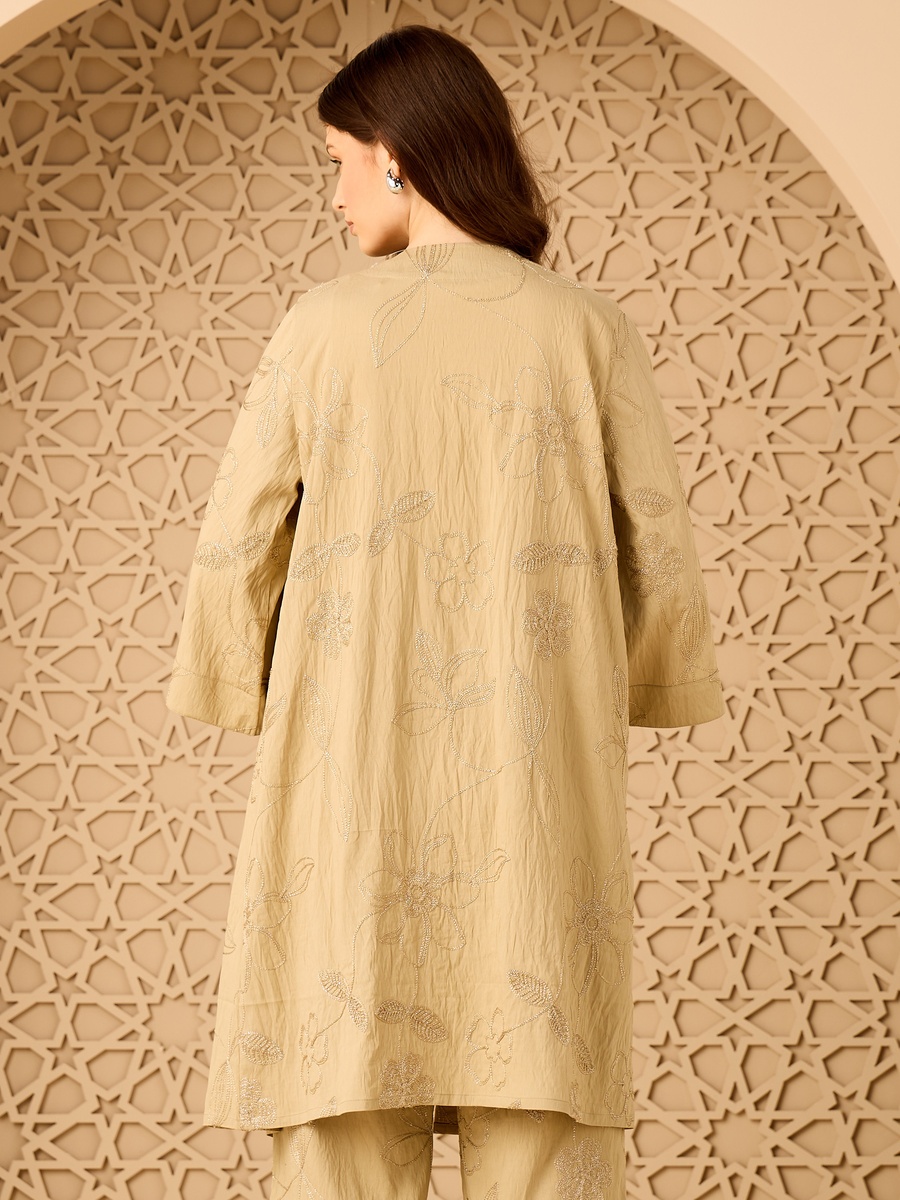 Embroidered Longline Jacket