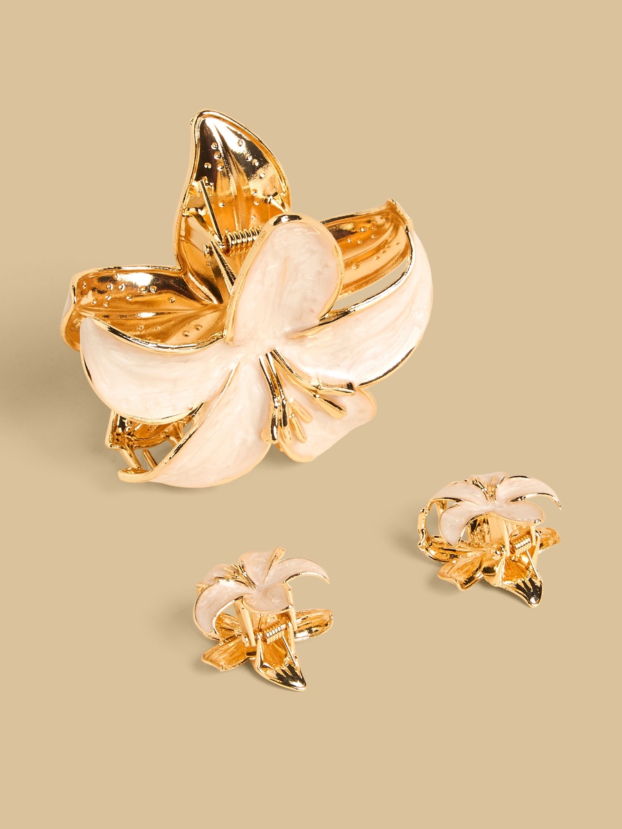 Pack of 3 - Floral Shaped Hair Clamp