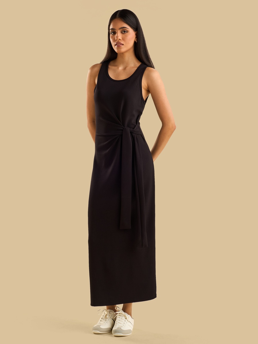 Tie-Up Pattern Sleeveless Dress