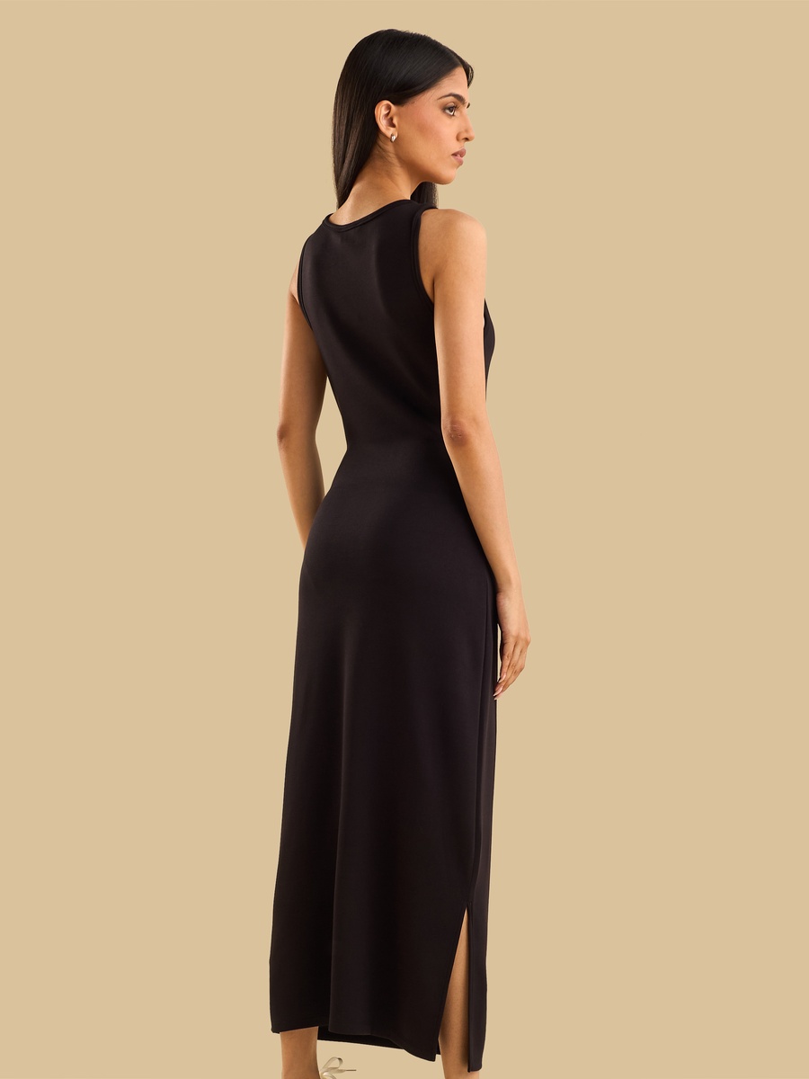 Tie-Up Pattern Sleeveless Dress