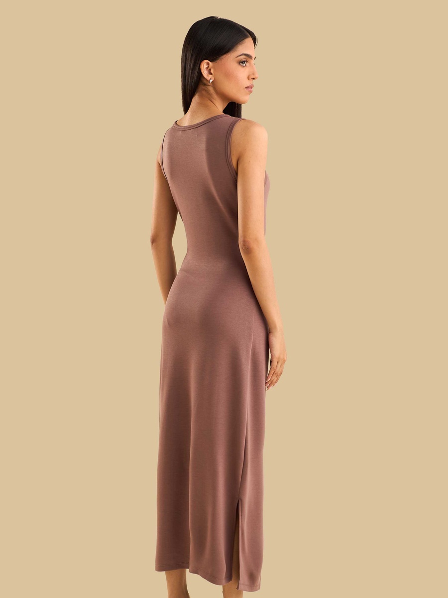Tie-Up Pattern Sleeveless Dress