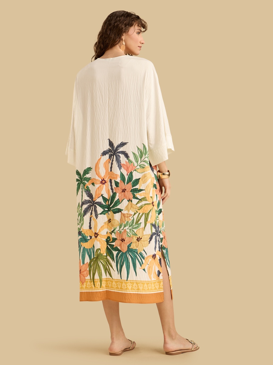 Placement Printed Kaftan Dress