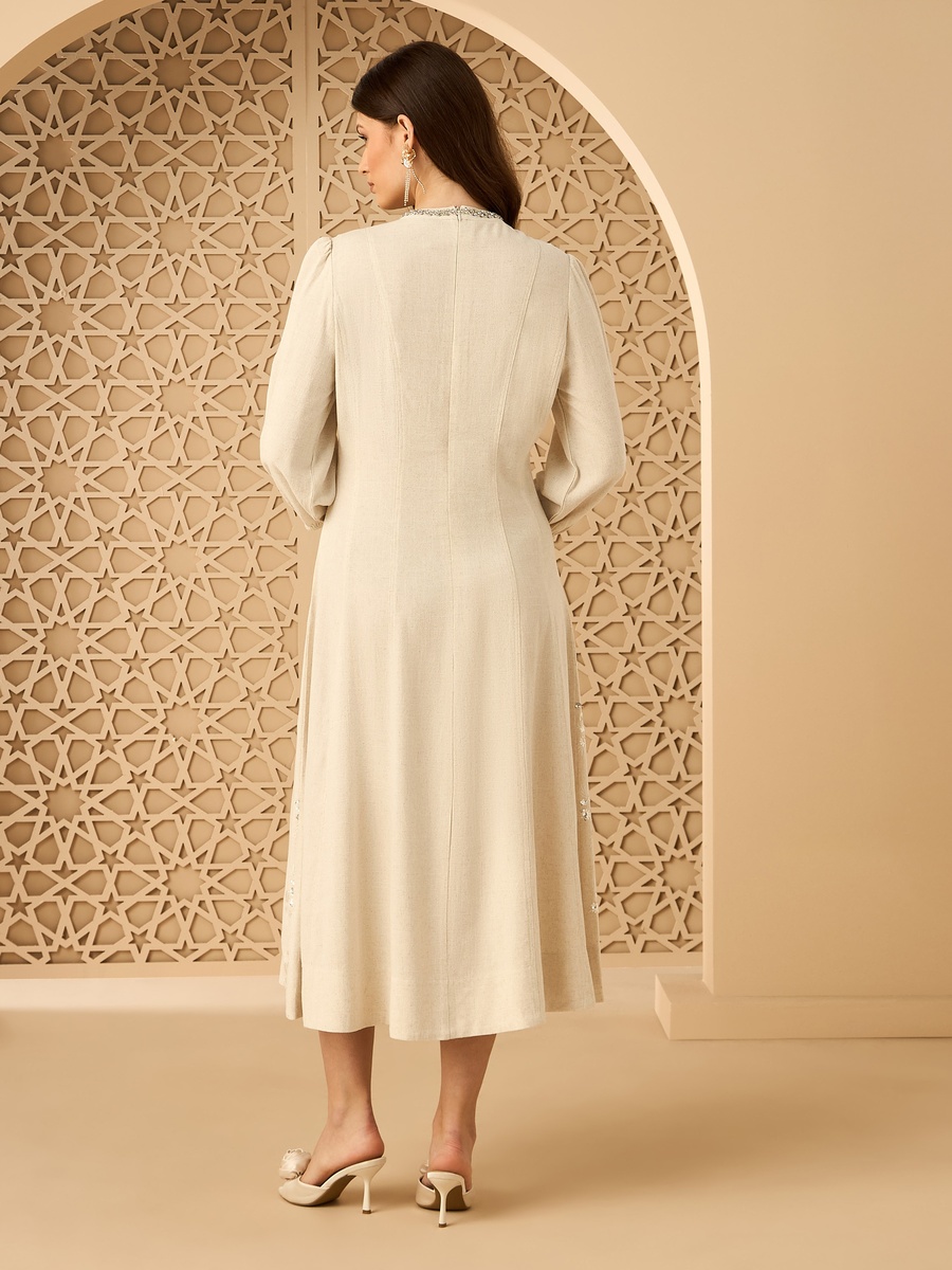 Embellished Flared Dress