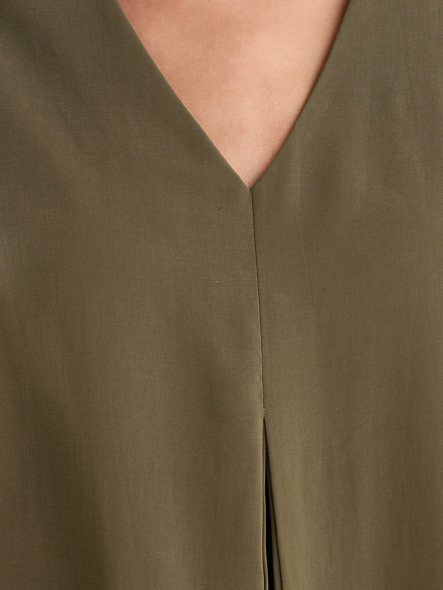 Cupro Sleeveless Midi Dress