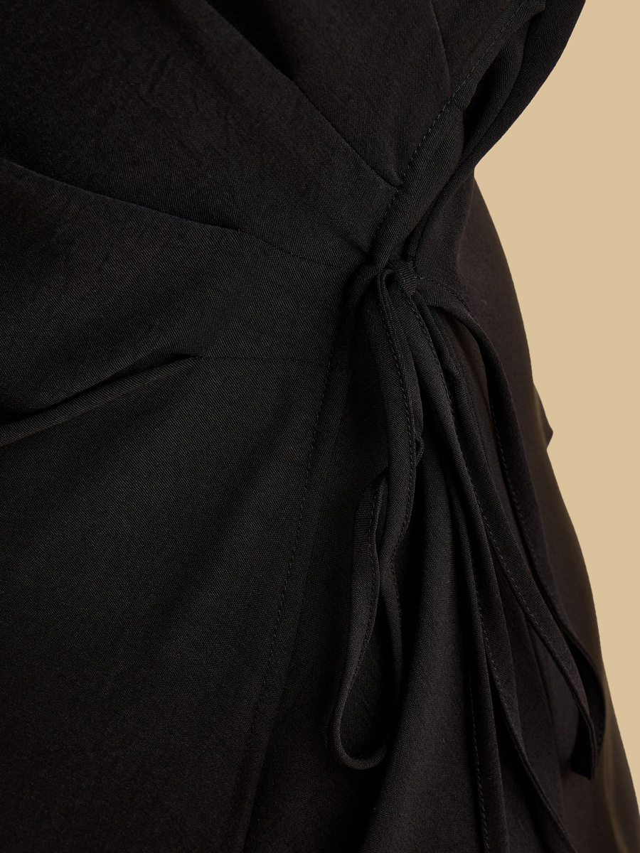 Side Tie Sleeveless Midi Dress