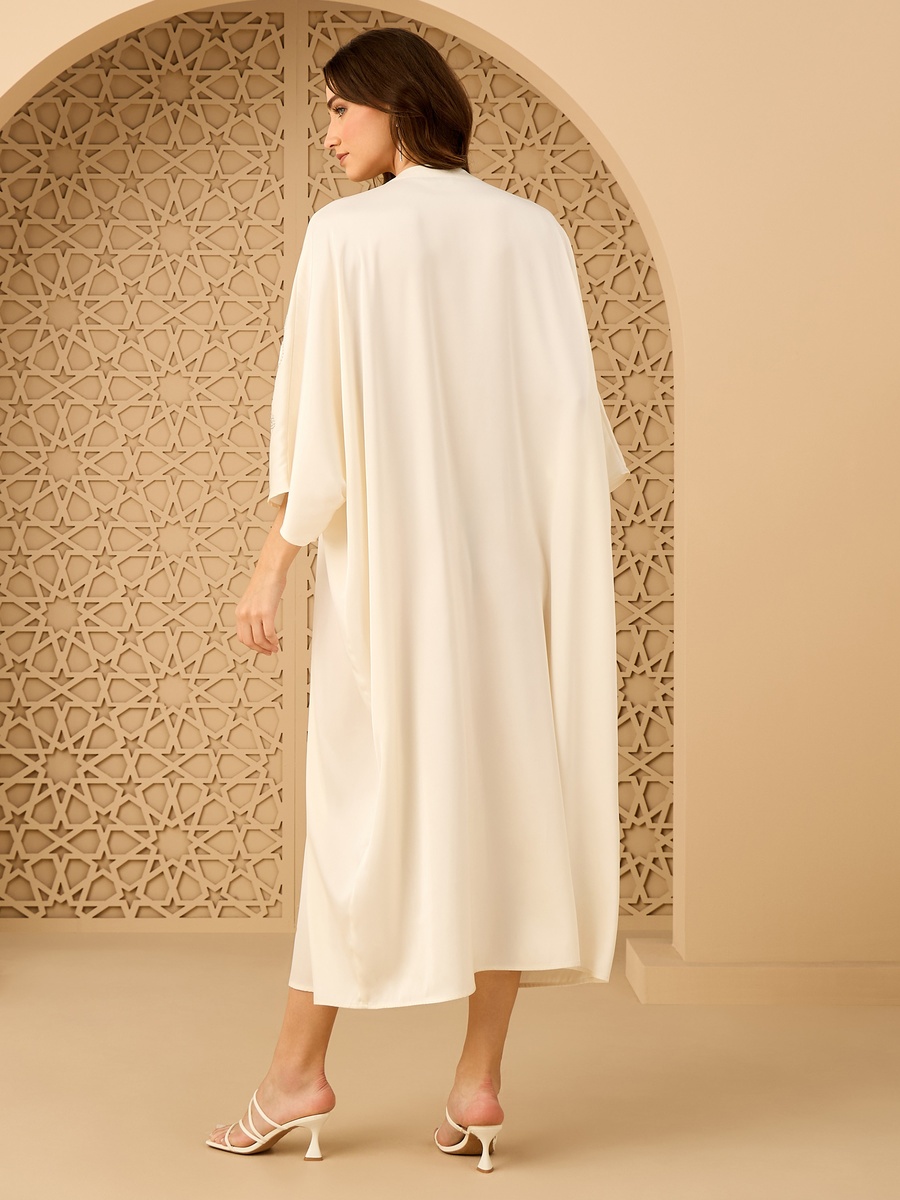 Embellished V Neck Kaftan Dress