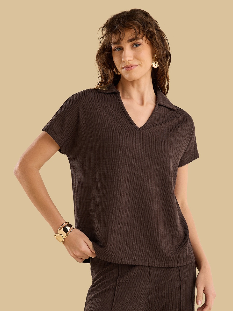 Textured Polo T-Shirt