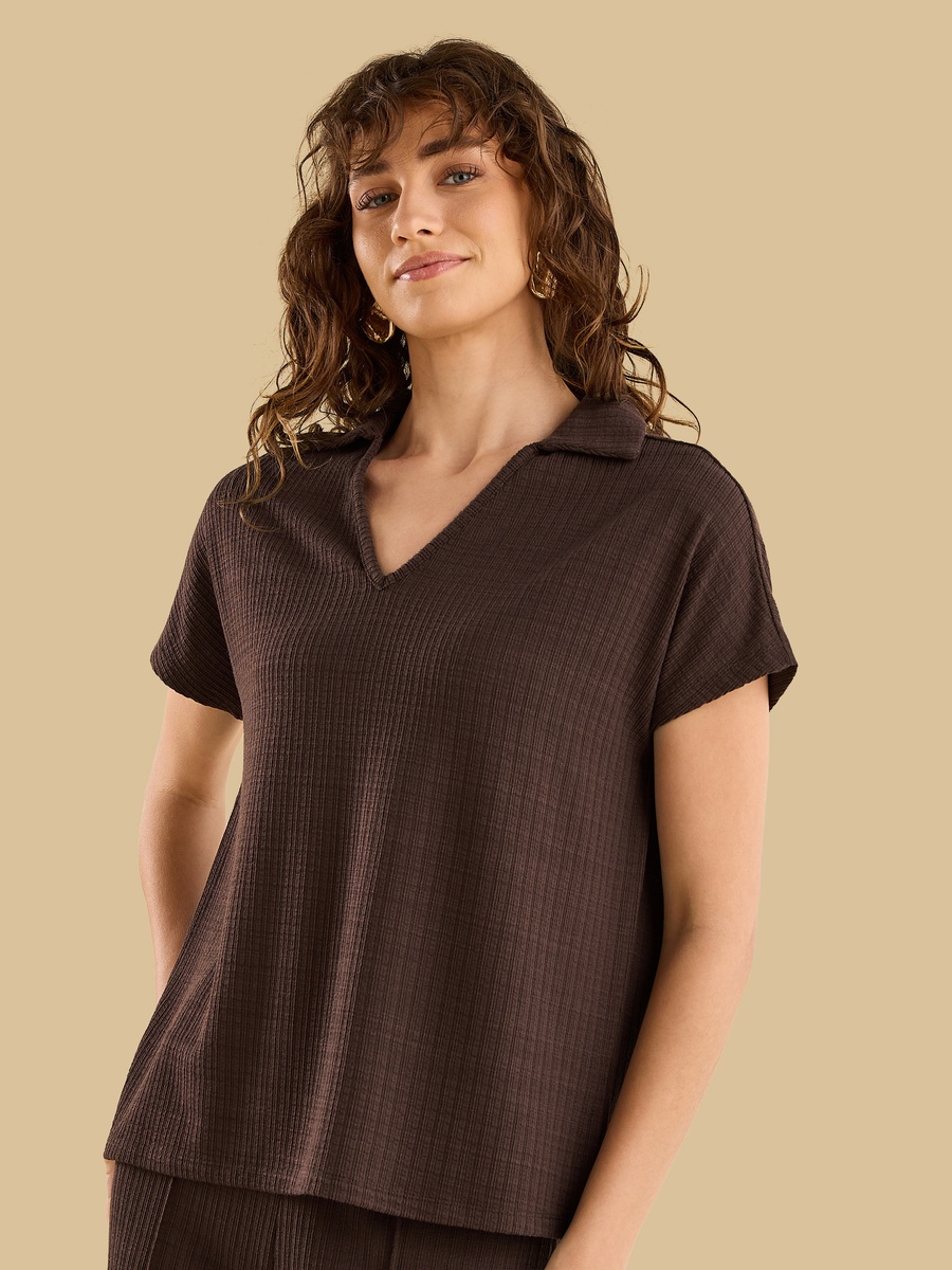Textured Polo T-Shirt