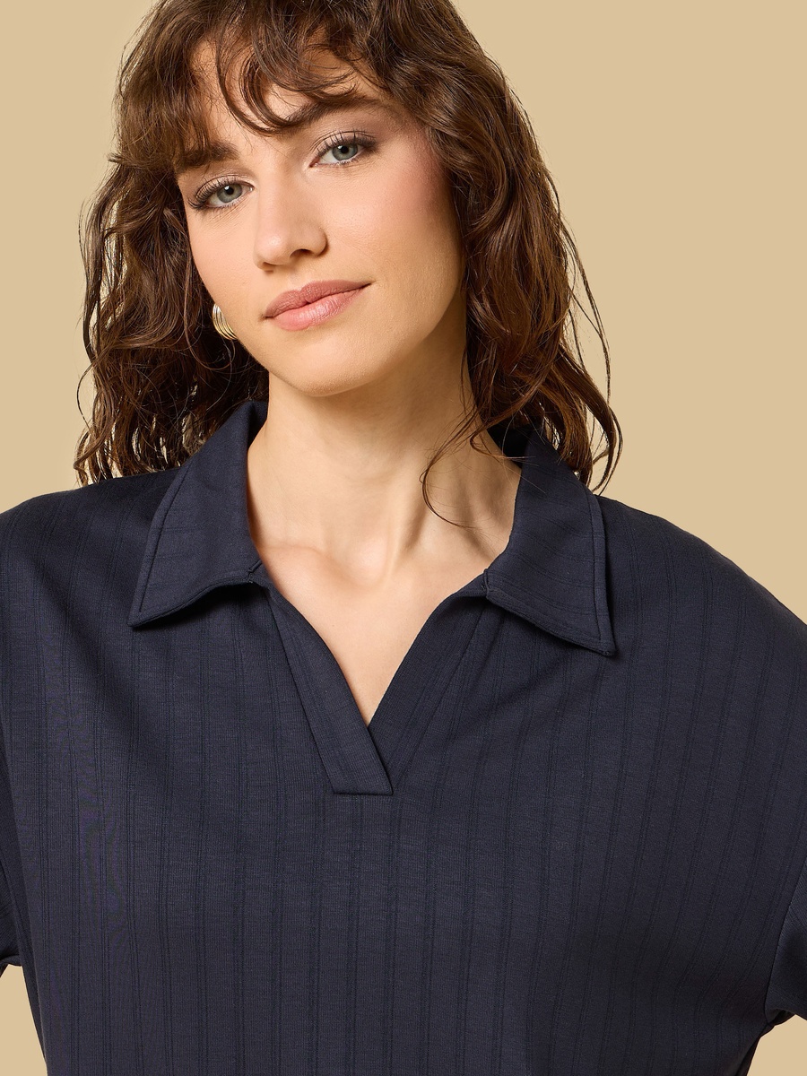 Striped Johnny Collar Top