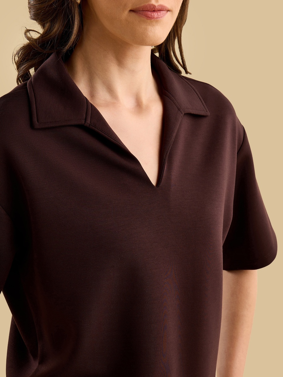 Modal Polo Neck Top
