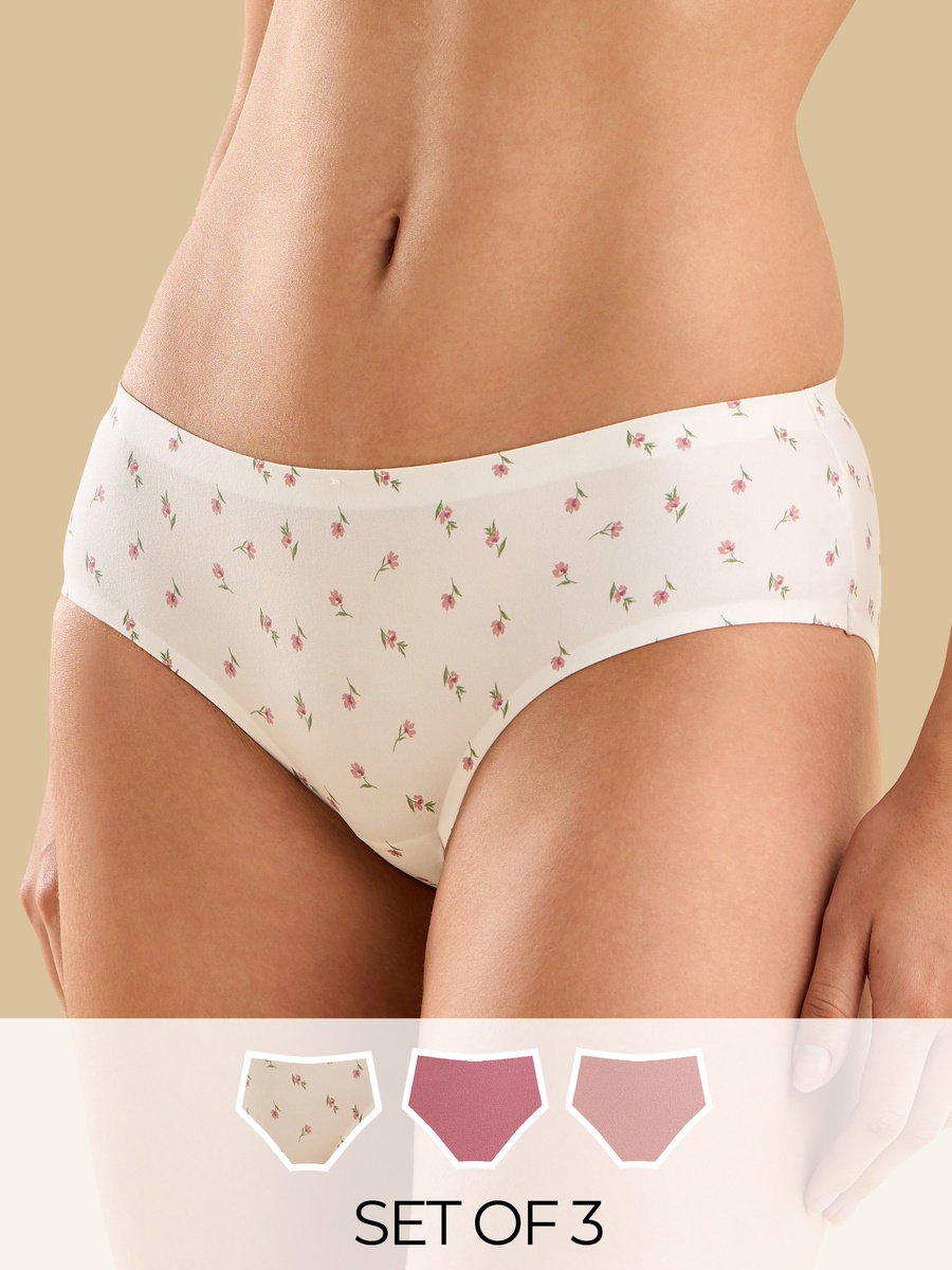 Pack of 3 - Assorted Microfibre Boyleg Briefs