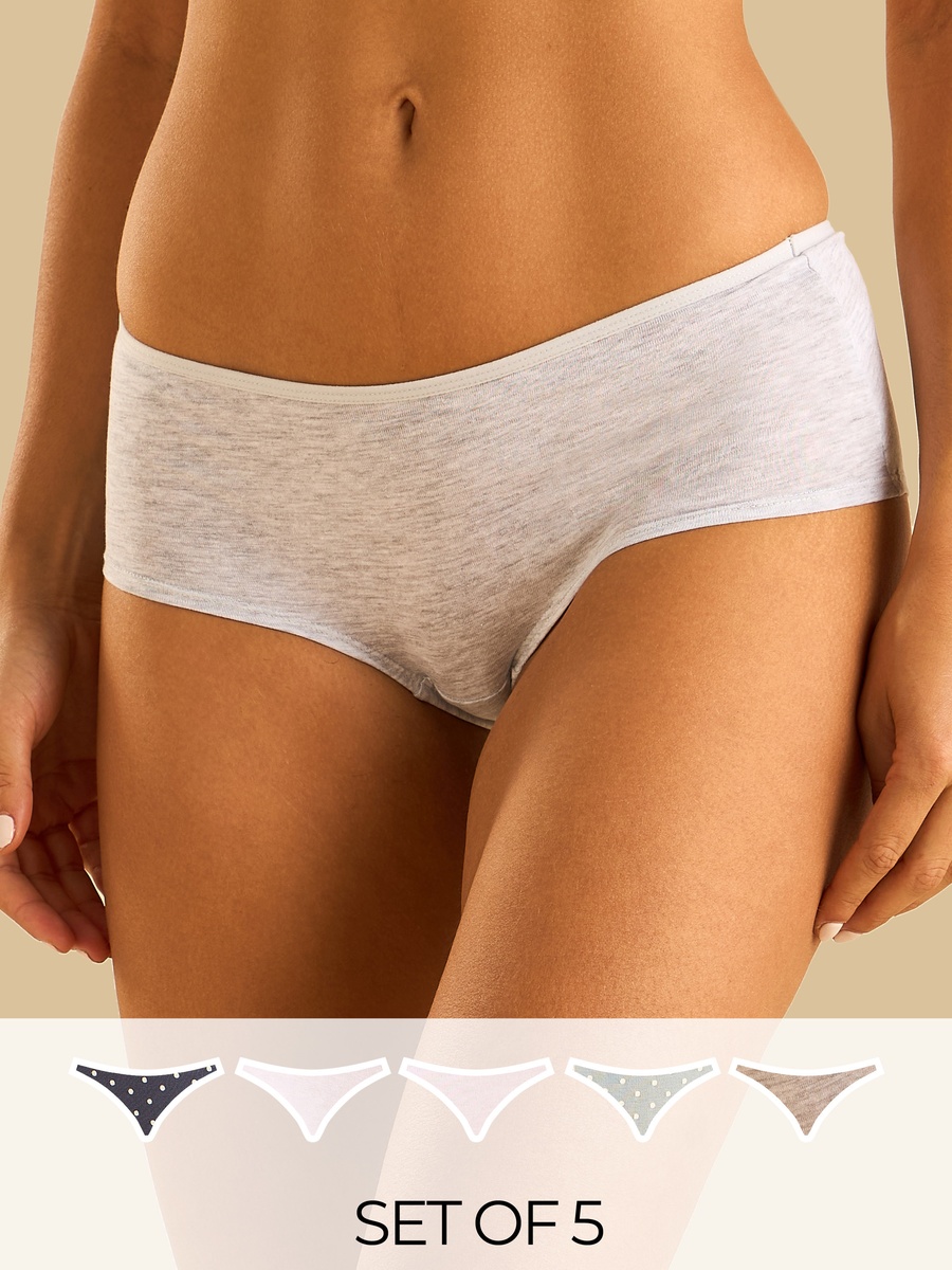 Pack of 5 - Assorted Boyleg Briefs