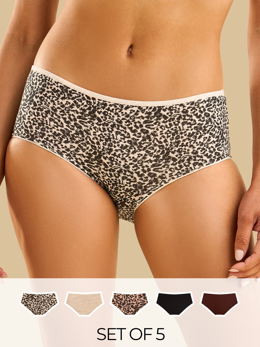 Pack of 5 - Assorted Midi Briefs