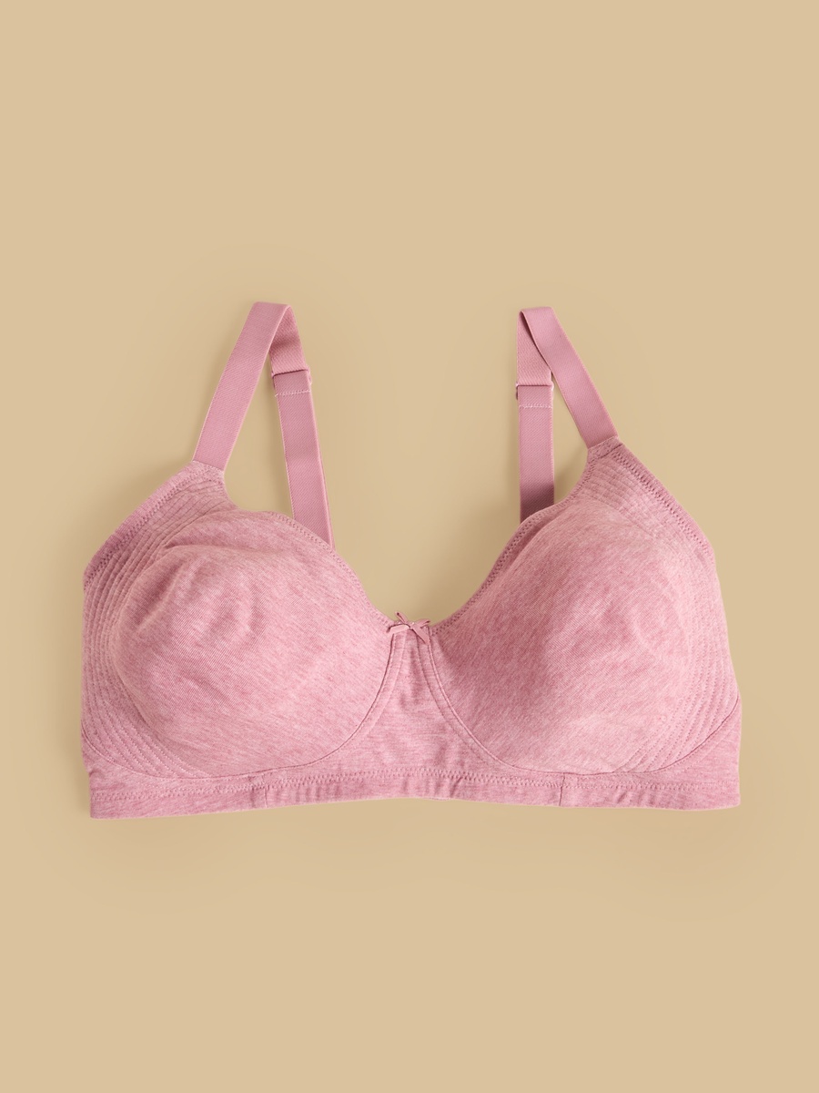 Pack of 2 - Plain Non-Padded Cotton Bra