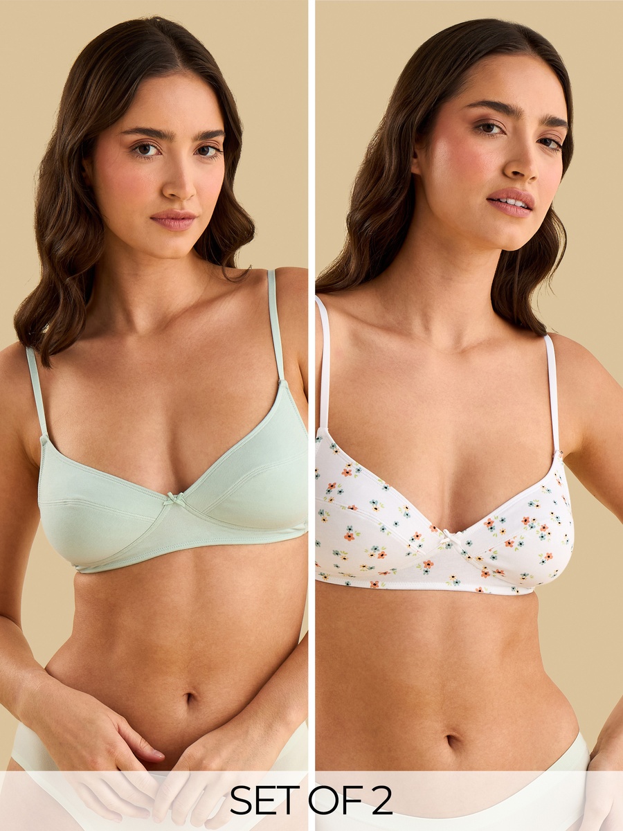 Pack of 2 - Non-Padded Non-Wired Bra