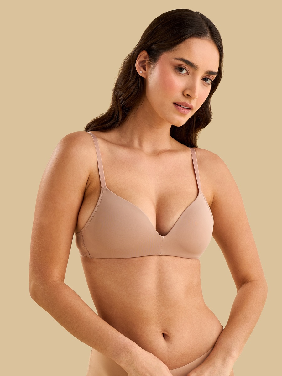 Pack of 2 - Microfibre Padded Non-Wired A-Frame Bra