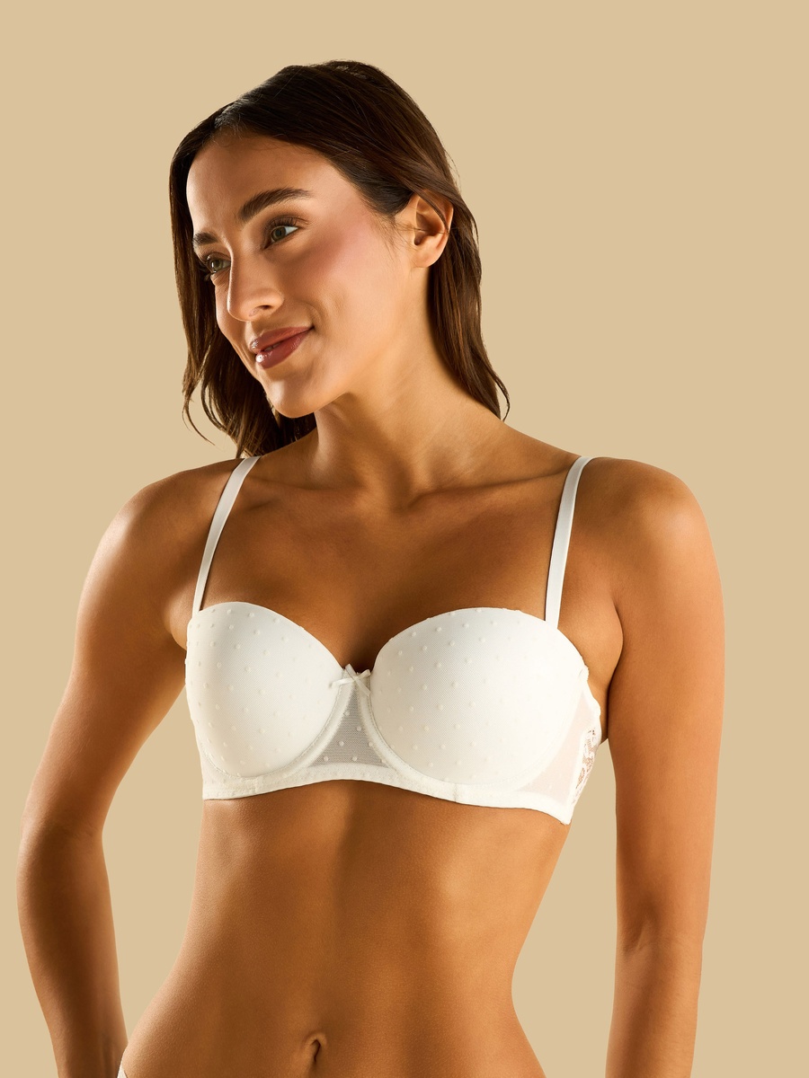 Pack of 2 - Mesh Textured Push-Up Wired Balconette Bra