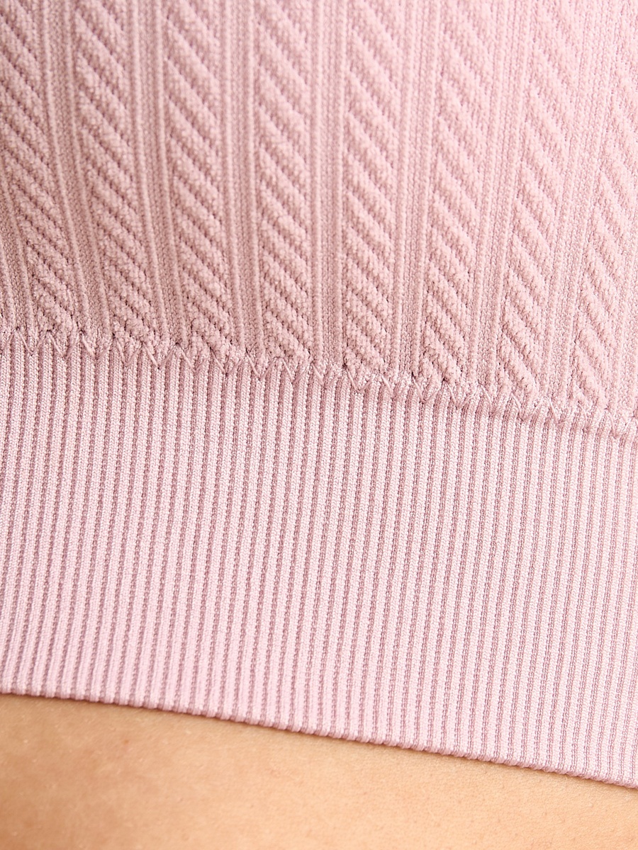 Textured Non-Wired Scoop Neck Crop Top