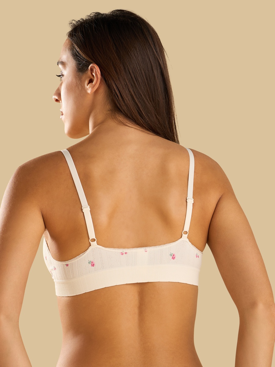 Floral Print Non-Wired Bra