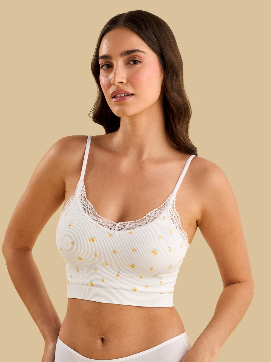 صدرية مضلعة دون أسلاك بطبعات