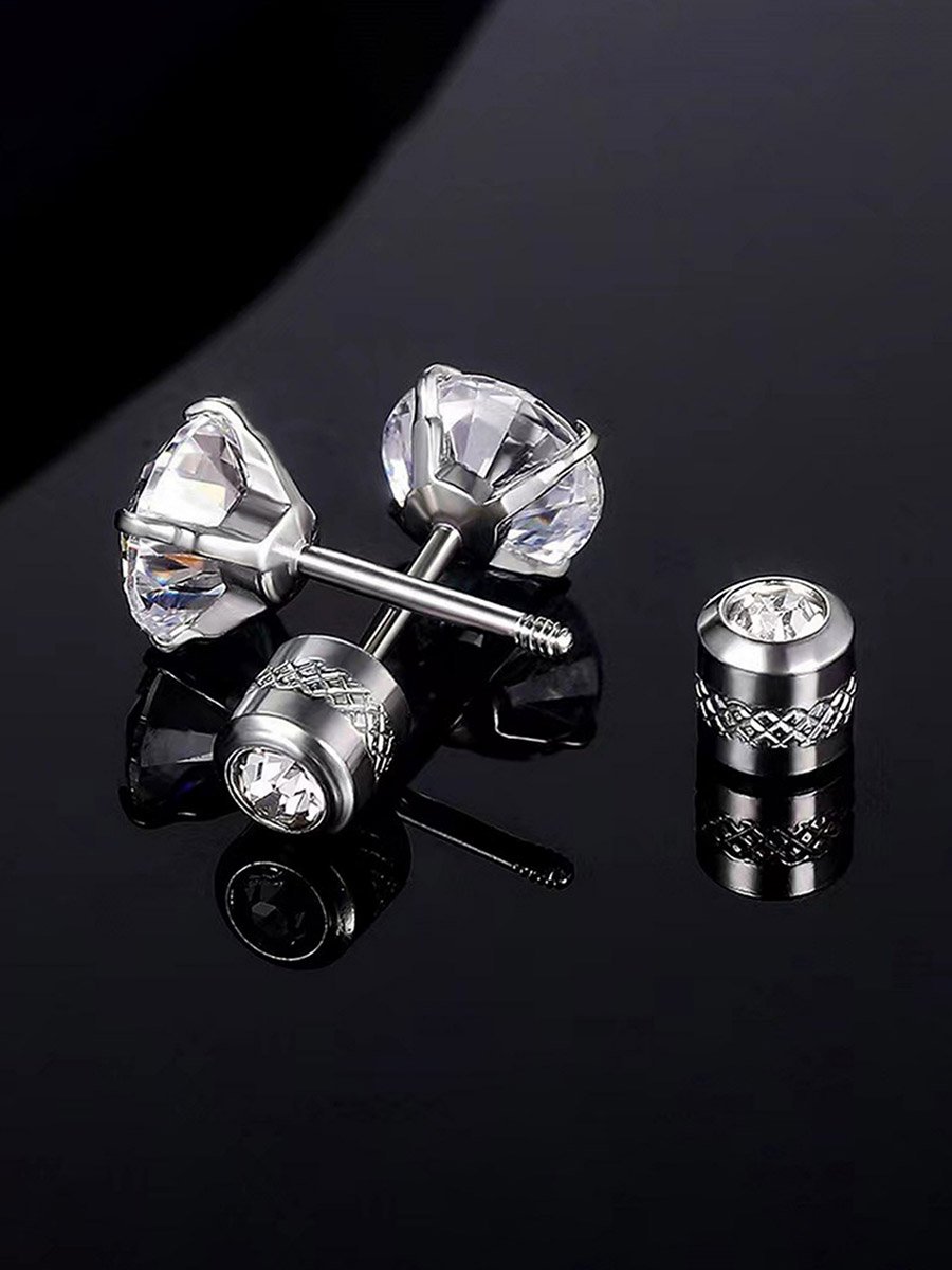 Stud Earrings with Crystal Detail