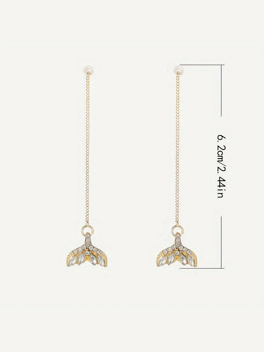 Rhinestone Mermaid Tail Earrings