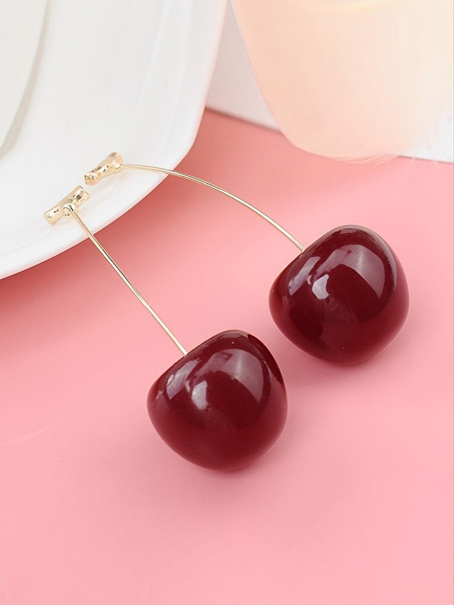 Red Cherry Dangle Earrings