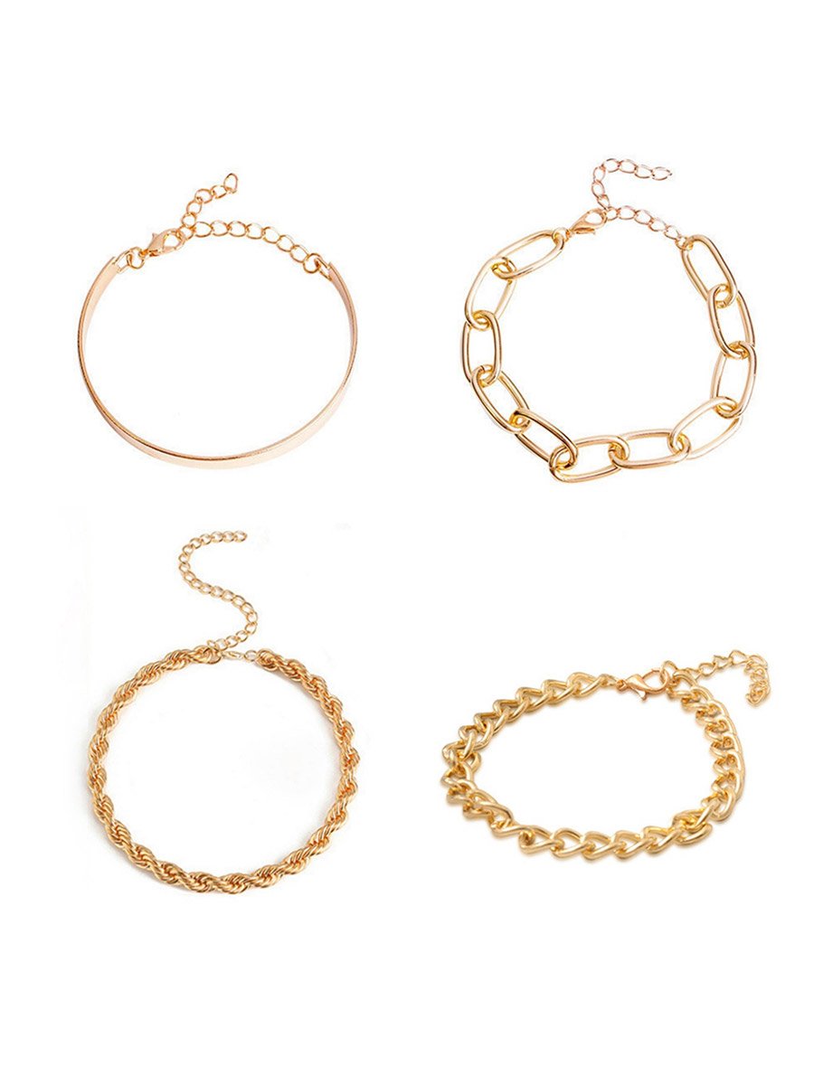 Set of 4 - Assorted Chain Bracelet