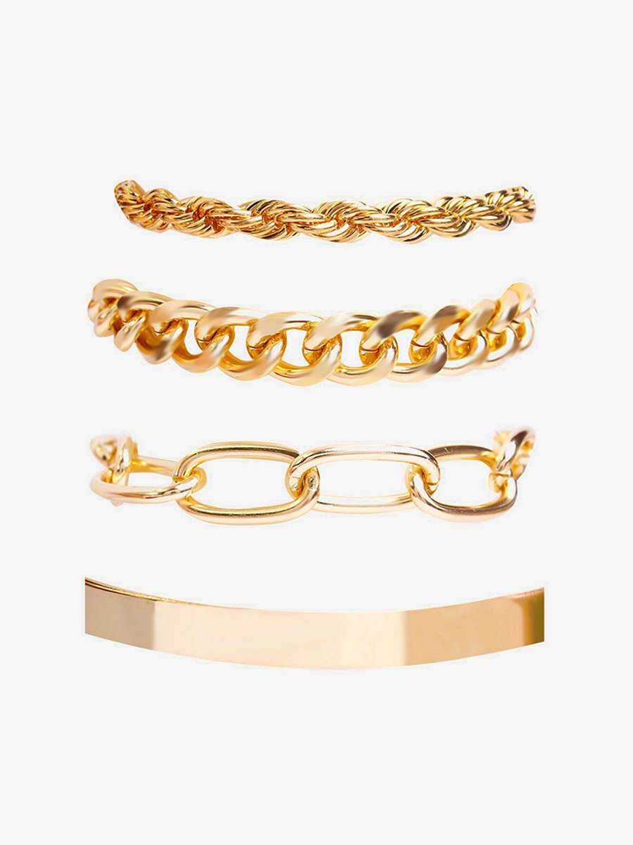 Set of 4 - Assorted Chain Bracelet