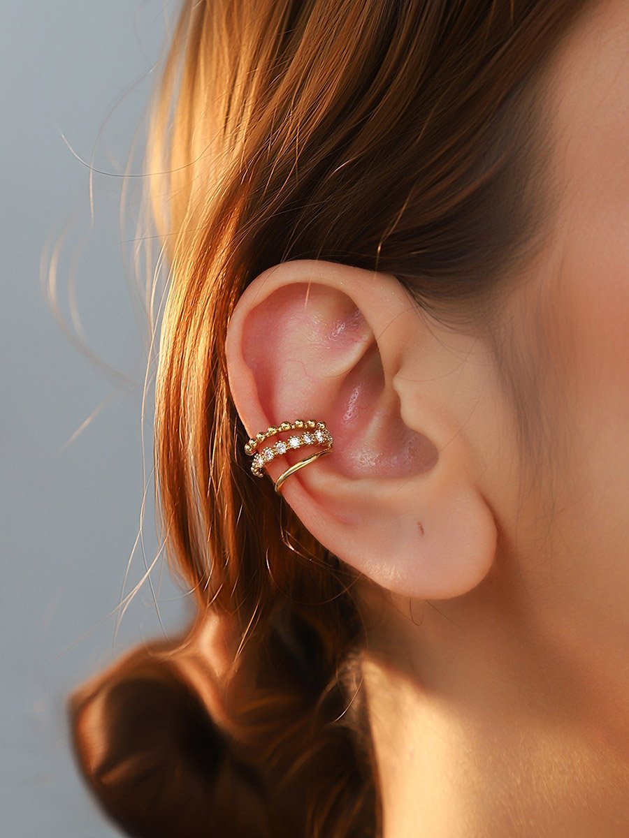 Ear Cuff Earring with Rhinestones