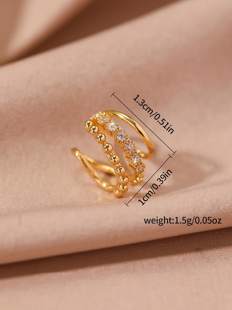 Ear Cuff Earring with Rhinestones