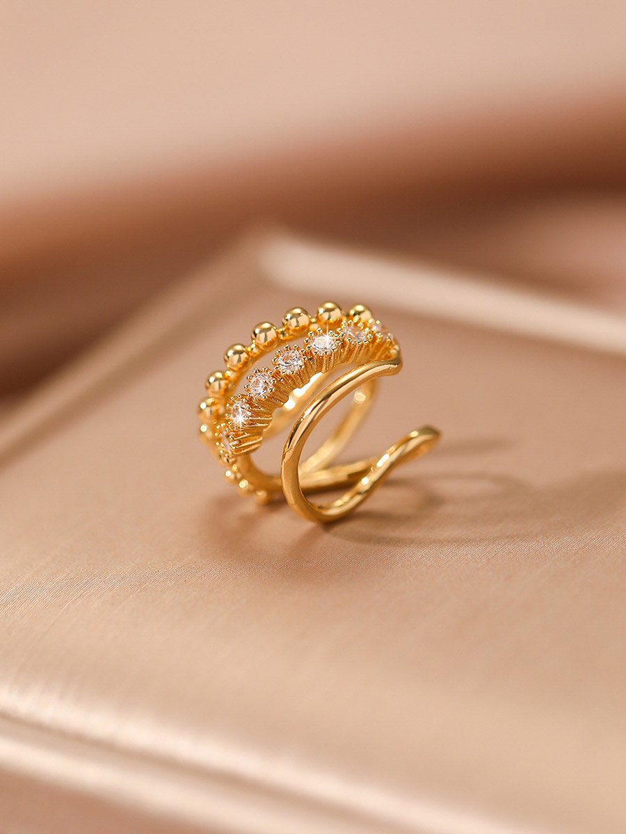 Ear Cuff Earring with Rhinestones