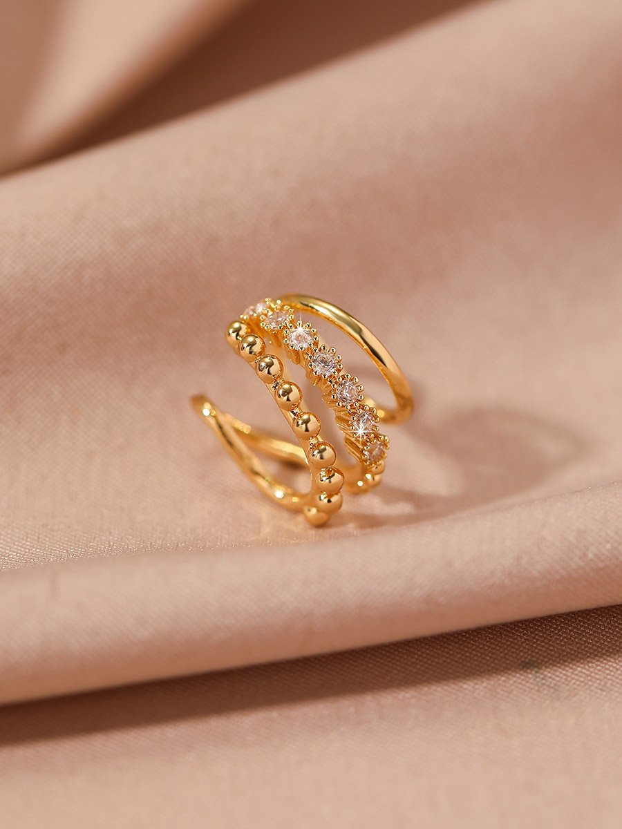Ear Cuff Earring with Rhinestones