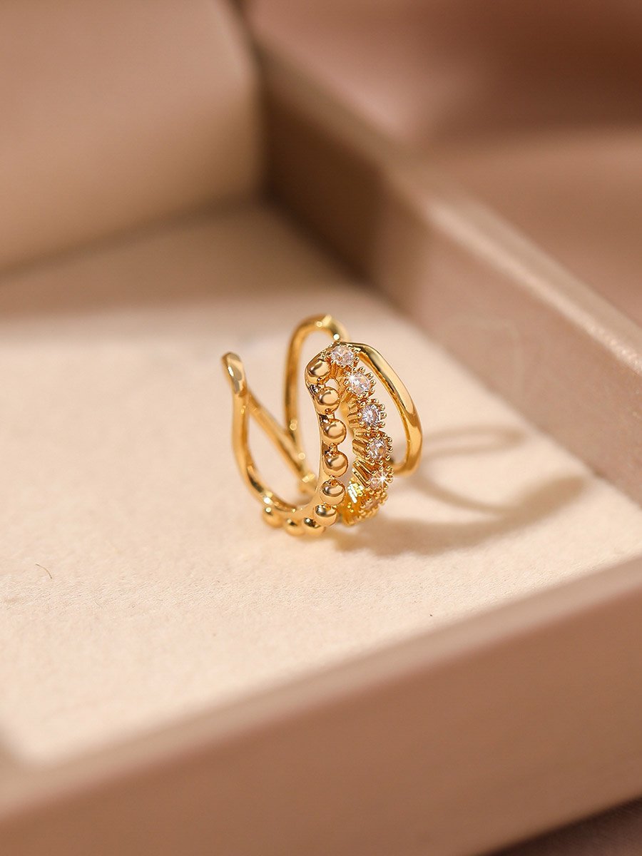 Ear Cuff Earring with Rhinestones