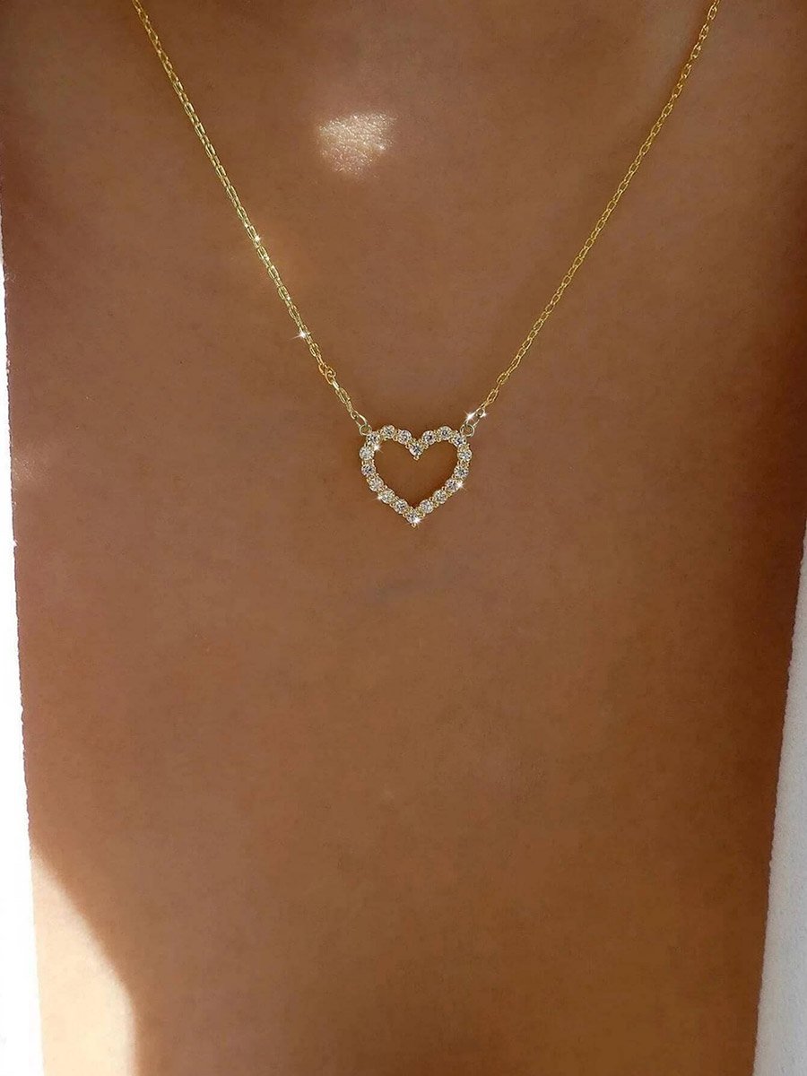 Rhinestone Heart Necklace