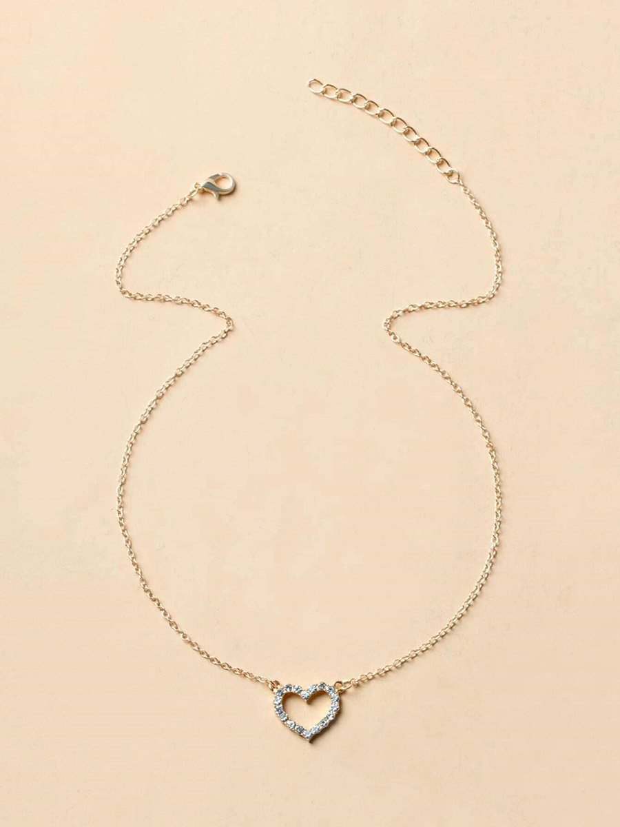 Rhinestone Heart Necklace
