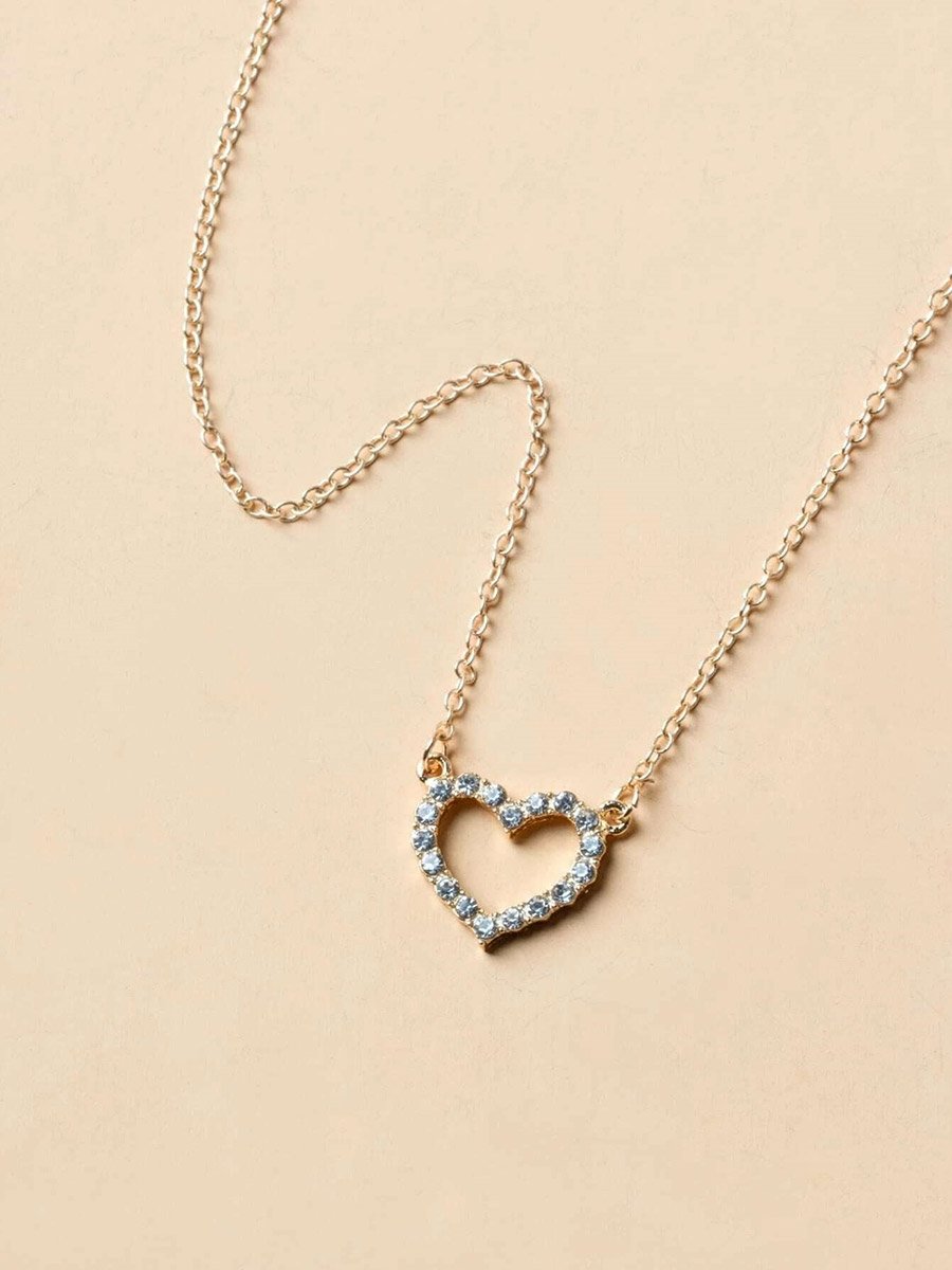 Rhinestone Heart Necklace