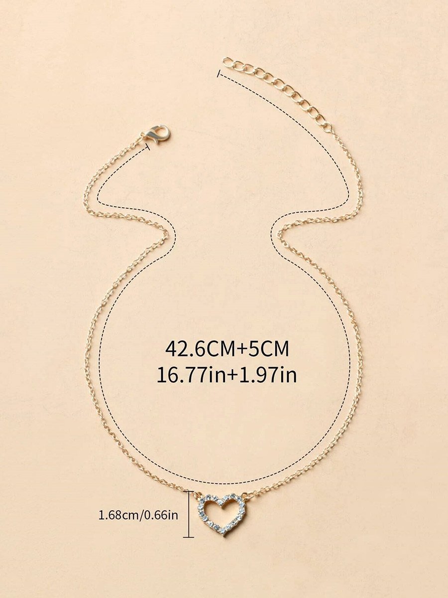 Rhinestone Heart Necklace