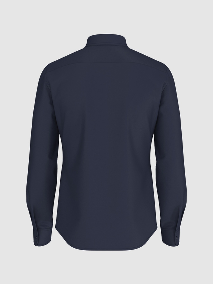 Men Navy Blue Long Sleeve Shirt