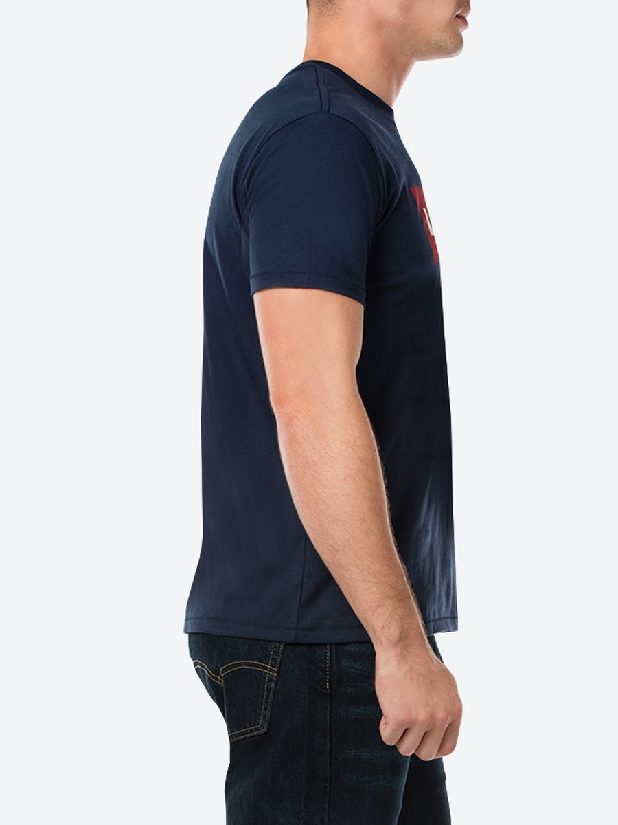 Men Logo Print Crew Neck T-Shirt
