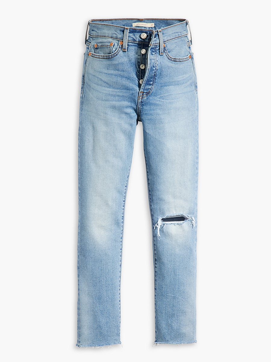 Women Distress Button-Fly Slim Fit Jeans