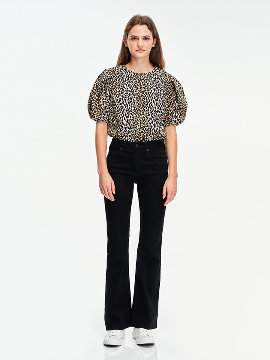 Women Solid High Rise Flare Jeans