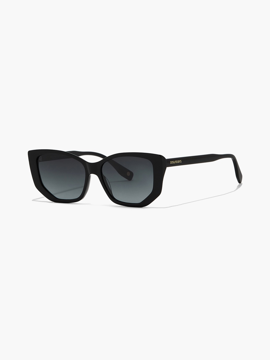 Women Black Lens 54 mm Cat Eye Sunglasses - 30S-000282-0101