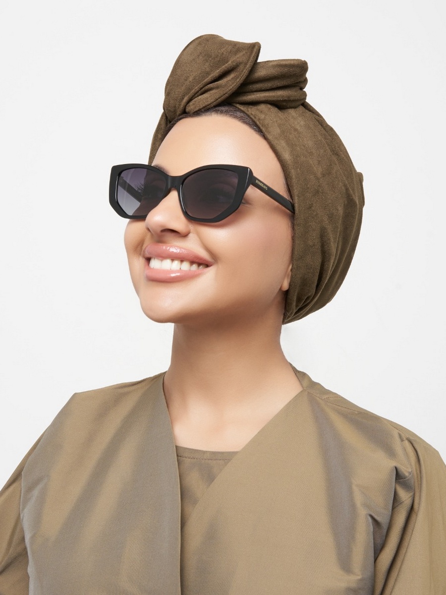 Women Black Lens 54 mm Cat Eye Sunglasses - 30S-000282-0101